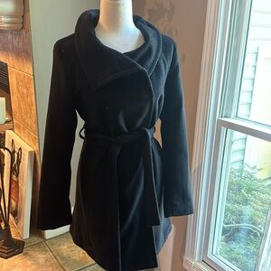 Long black winter jacket